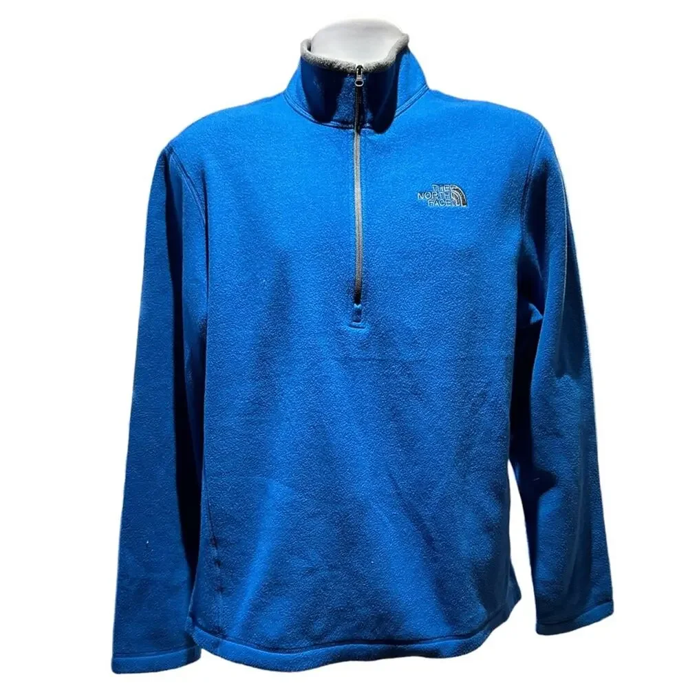 The North Face Royal Blue Mens XL Quarter Zip Fleece Top